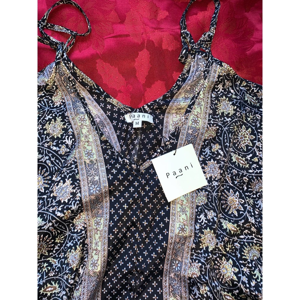 Paani medium silk black jumper no tag. tried on and wasnt a fan